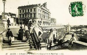 68- Alger - Escalier de la pecherie et Bd de la Republique